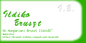 ildiko bruszt business card